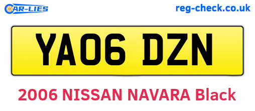 YA06DZN are the vehicle registration plates.