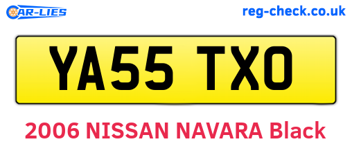 YA55TXO are the vehicle registration plates.