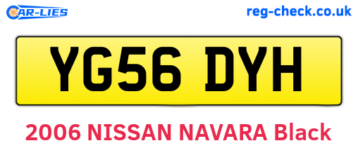 YG56DYH are the vehicle registration plates.