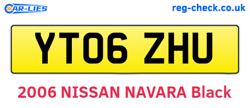 YT06ZHU are the vehicle registration plates.