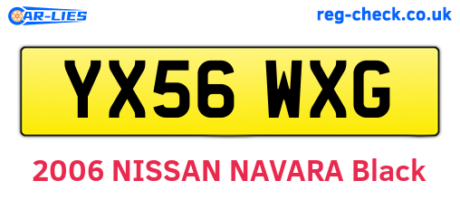 YX56WXG are the vehicle registration plates.