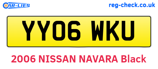 YY06WKU are the vehicle registration plates.