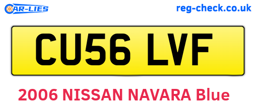 CU56LVF are the vehicle registration plates.