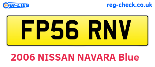 FP56RNV are the vehicle registration plates.