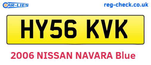 HY56KVK are the vehicle registration plates.