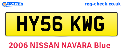 HY56KWG are the vehicle registration plates.