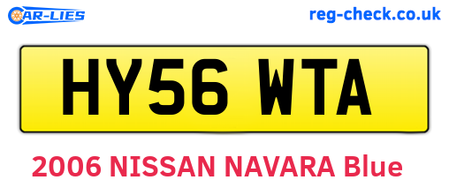 HY56WTA are the vehicle registration plates.