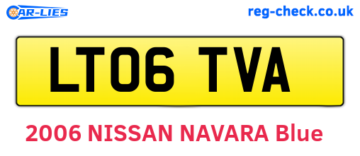 LT06TVA are the vehicle registration plates.