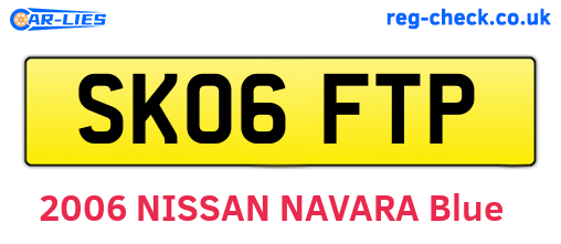 SK06FTP are the vehicle registration plates.