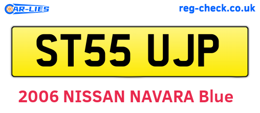 ST55UJP are the vehicle registration plates.