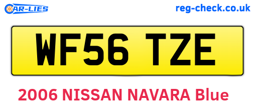 WF56TZE are the vehicle registration plates.