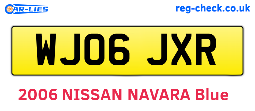 WJ06JXR are the vehicle registration plates.