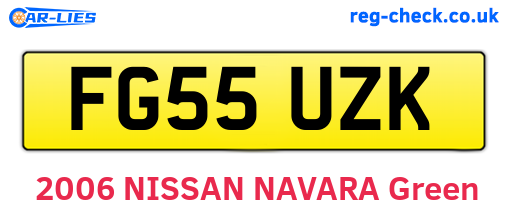 FG55UZK are the vehicle registration plates.
