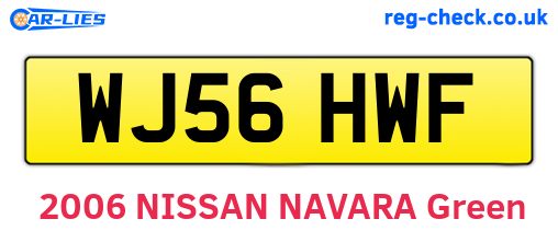 WJ56HWF are the vehicle registration plates.