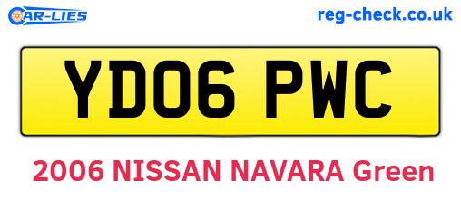 YD06PWC are the vehicle registration plates.