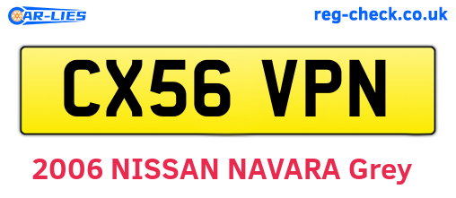 CX56VPN are the vehicle registration plates.