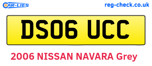 DS06UCC are the vehicle registration plates.