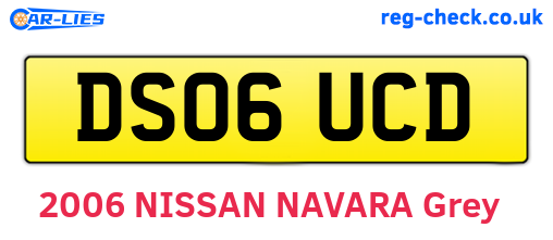 DS06UCD are the vehicle registration plates.