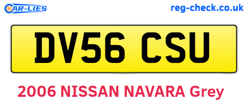 DV56CSU are the vehicle registration plates.