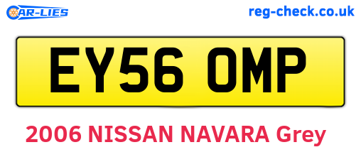 EY56OMP are the vehicle registration plates.