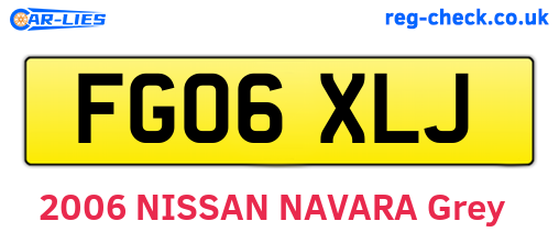 FG06XLJ are the vehicle registration plates.