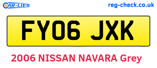 FY06JXK are the vehicle registration plates.