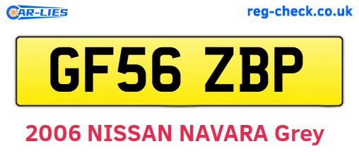 GF56ZBP are the vehicle registration plates.