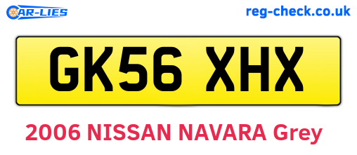 GK56XHX are the vehicle registration plates.