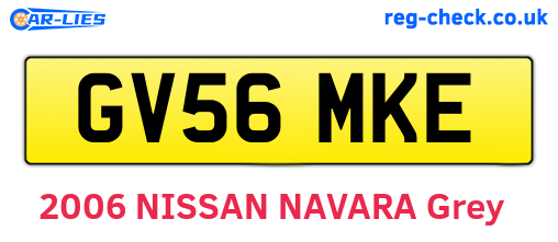 GV56MKE are the vehicle registration plates.