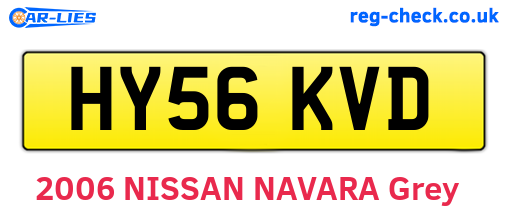 HY56KVD are the vehicle registration plates.