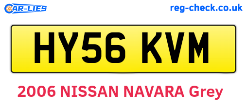 HY56KVM are the vehicle registration plates.