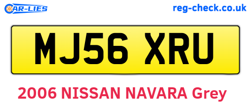 MJ56XRU are the vehicle registration plates.