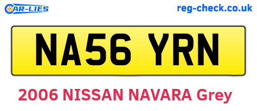 NA56YRN are the vehicle registration plates.