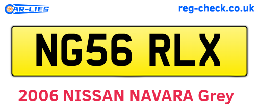 NG56RLX are the vehicle registration plates.