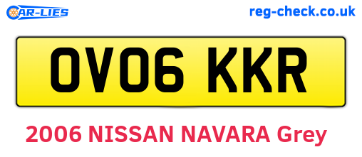 OV06KKR are the vehicle registration plates.
