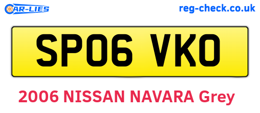 SP06VKO are the vehicle registration plates.