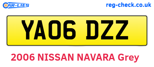 YA06DZZ are the vehicle registration plates.