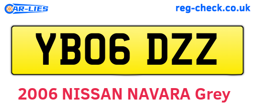 YB06DZZ are the vehicle registration plates.