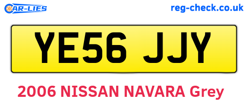YE56JJY are the vehicle registration plates.