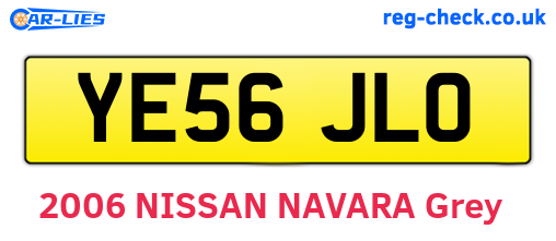 YE56JLO are the vehicle registration plates.