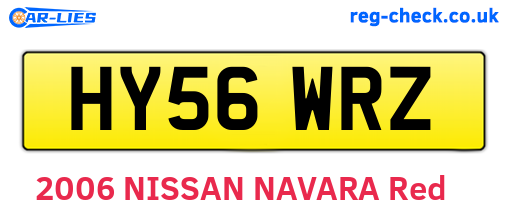 HY56WRZ are the vehicle registration plates.