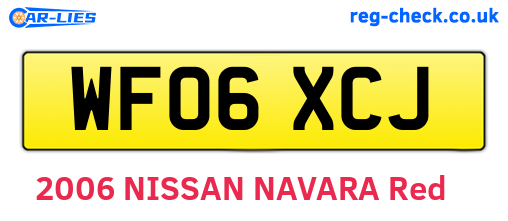 WF06XCJ are the vehicle registration plates.