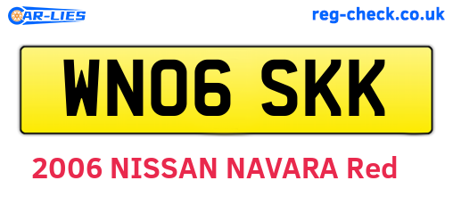 WN06SKK are the vehicle registration plates.