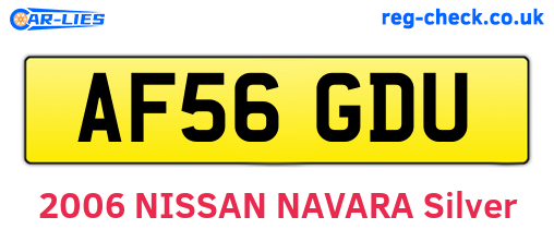 AF56GDU are the vehicle registration plates.