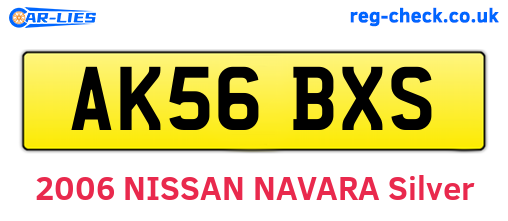 AK56BXS are the vehicle registration plates.