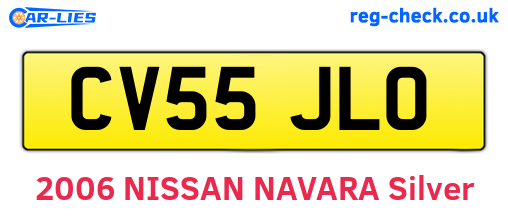 CV55JLO are the vehicle registration plates.