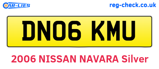 DN06KMU are the vehicle registration plates.