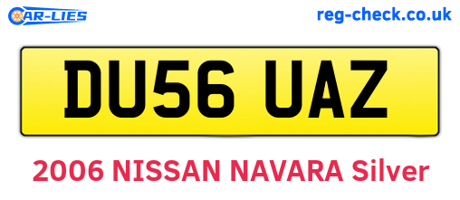 DU56UAZ are the vehicle registration plates.