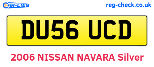 DU56UCD are the vehicle registration plates.