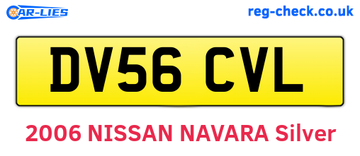 DV56CVL are the vehicle registration plates.